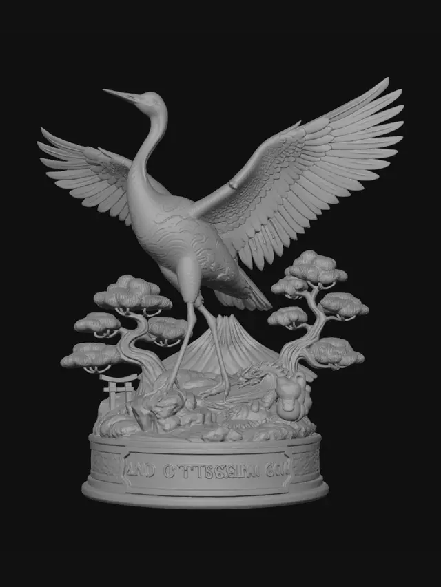 3D model for Crane of the Land of the Rising Sun