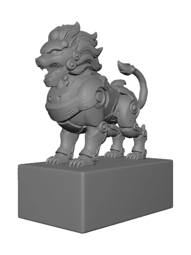 3D model for Crimson Guardian Lion