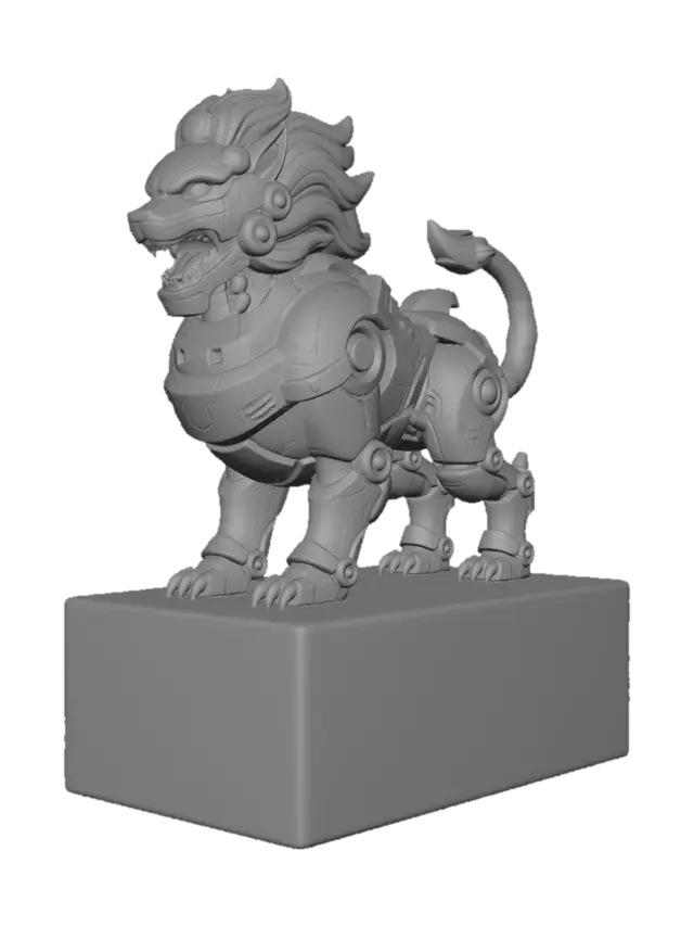 3D model for Crimson Guardian Lion