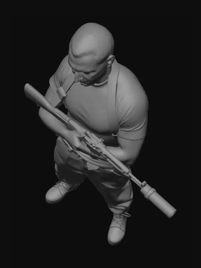 3D model for Rifleman at a military camp