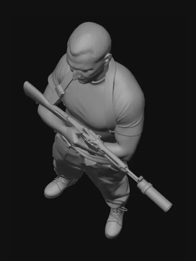 3D model for Rifleman at a military camp
