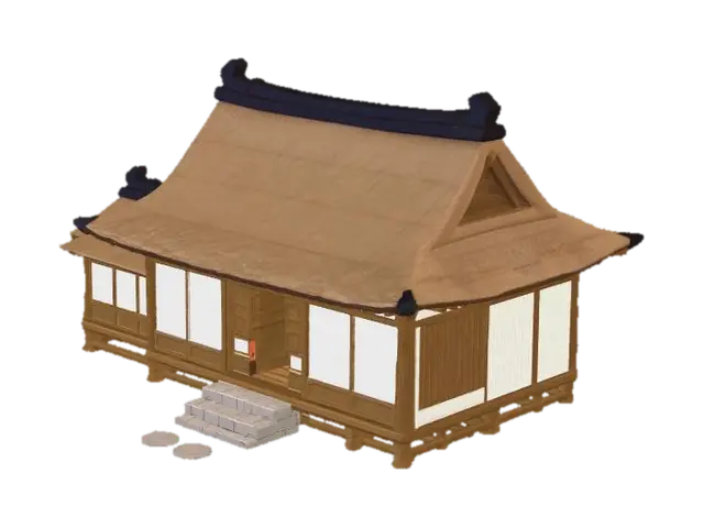 3D model for Traditional Japanese Thatched House
