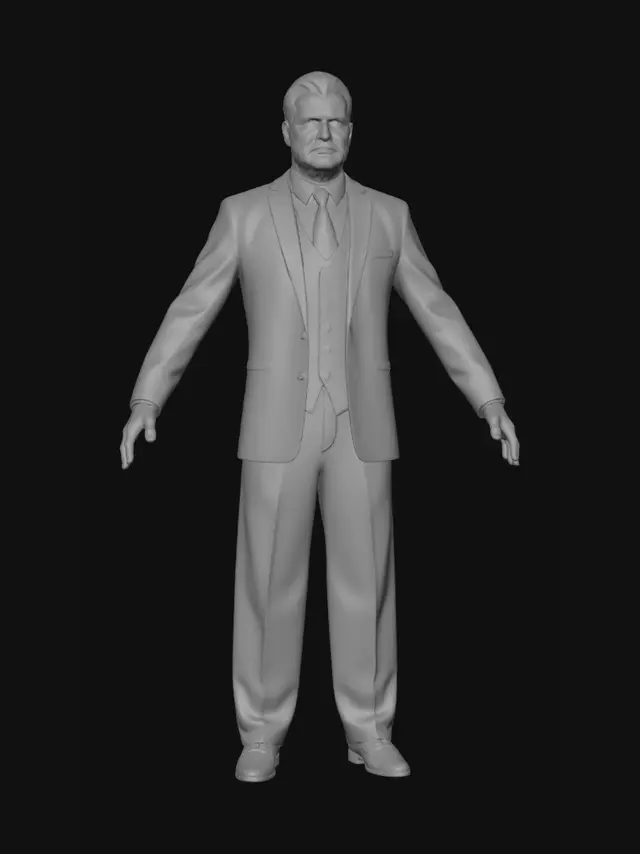 3D model for Gentleman in a Cream Suit