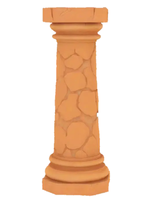 3D model for {
  "prompt": "Broken sandstone pillar ancient desert column ruins 3D game asset weathered orange stone",
  "style": "realistic cartoon 3D game art",
  "subject": "damaged sandstone column",
  "composition": "isolated structure, transparent background",
  "lighting": "flat, no shadows",
  "color_palette": "orange sandstone, warm ochre, desert beige",
  "technical_specs": {
    "background": "none",
    "ground": "none",
    "format": "3D asset",
    "style_blend": "70% realistic, 30% cartoon"
  },
  "details": [
    "cracked surface texture",
    "partially destroyed top",
    "ancient carved details",
    "weathered stone blocks"
  ],
  "avoid": [
    "ground plane",
    "background",
    "complete structures",
    "shadows"
  ]
}
