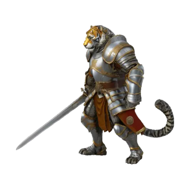 Tiger King of Valor 3D model, vytvořený pomocí AI