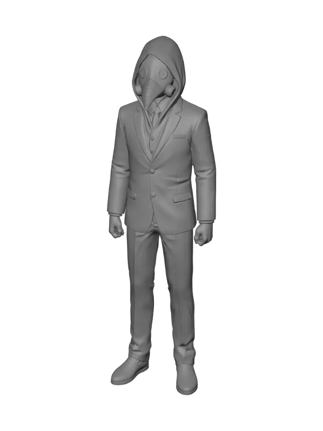 3D model for Plague Doctor in a Suit