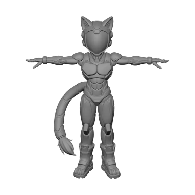 3D model for Violet MechaCat