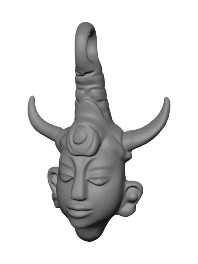 3D model for Horned Mask Pendant