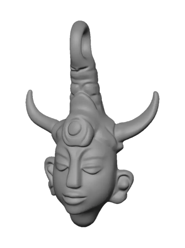 3D model for Horned Mask Pendant
