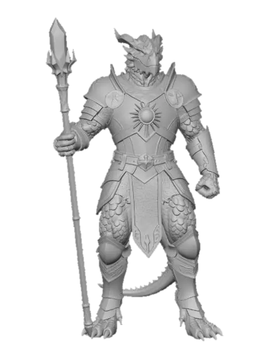 3D model for Dragonborn Cleric