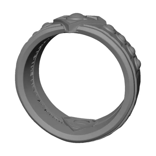 3D model for Superman Crest Gem Ring