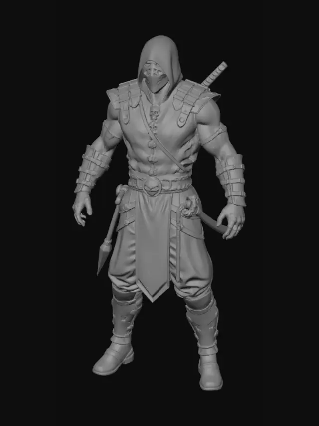 3D model for Golden Scorpion Warrior