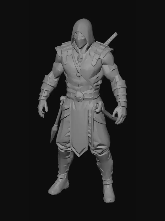 3D model for Golden Scorpion Warrior
