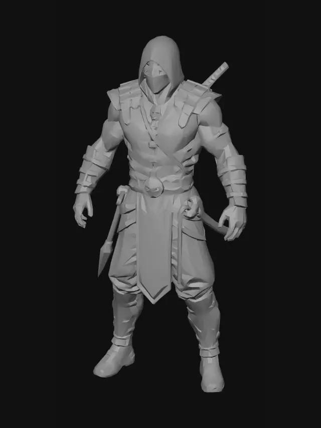3D model for Golden Scorpion Warrior