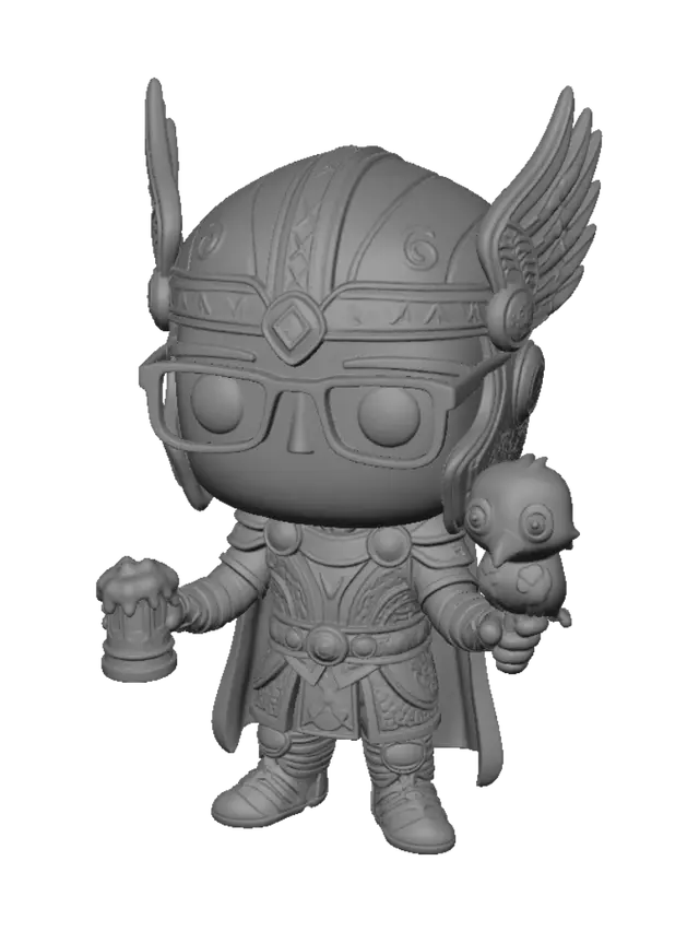 3D model for Winged Viking with Raven