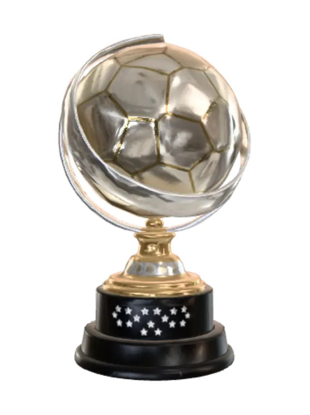 Modello 3D Universal Soccer trophy, elevated, premium looking, world class, generato dall’IA