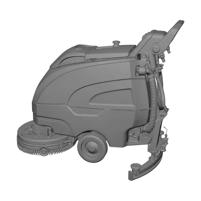 3D model for Ride-On Floor Scrubber