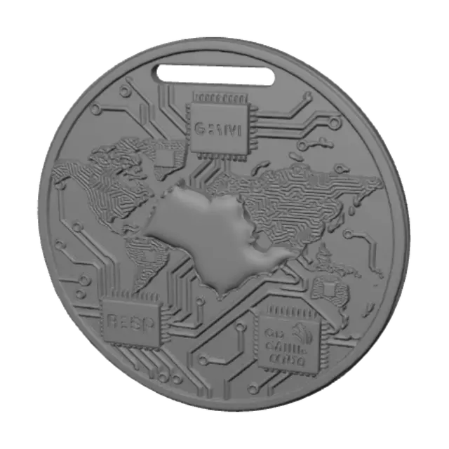 3D model for Circuitry World Brazil Coin