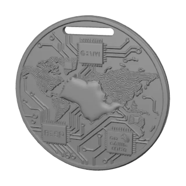 3D model for Circuitry World Brazil Coin