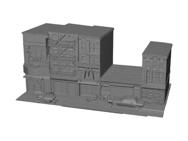 3D model for McDonald's Corner in a Miniature City