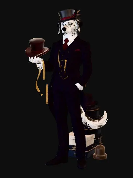 3D model for Dapper Dalmatian in a Tailcoat