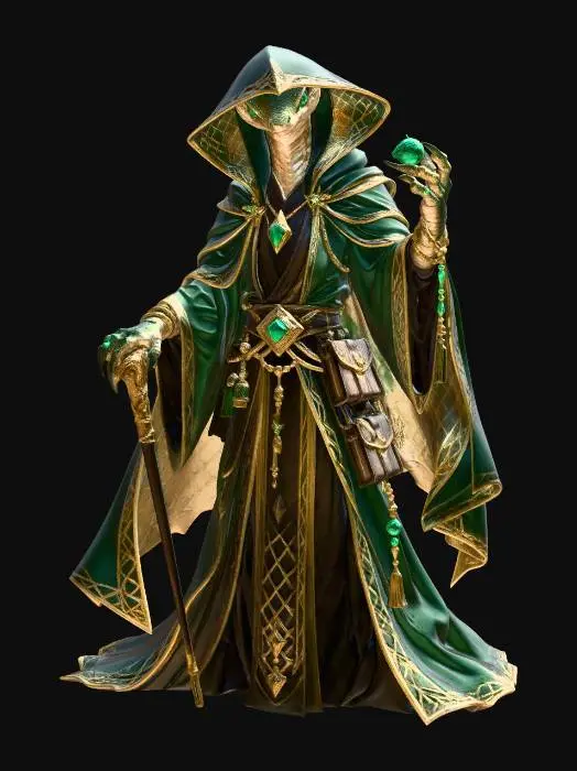 3D model for Emerald Serpent Archmage