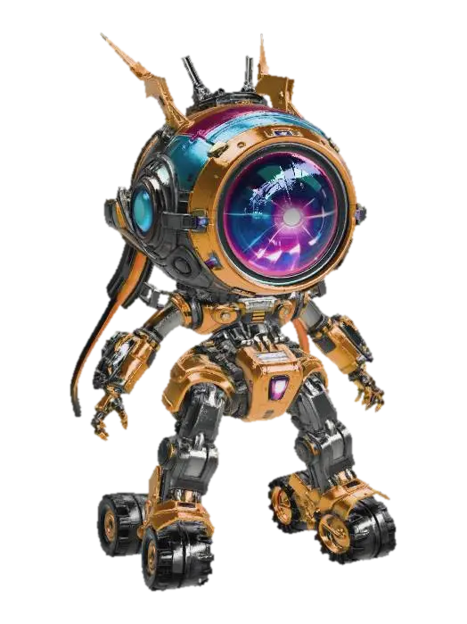Curious Core 3D model, vytvořený pomocí AI