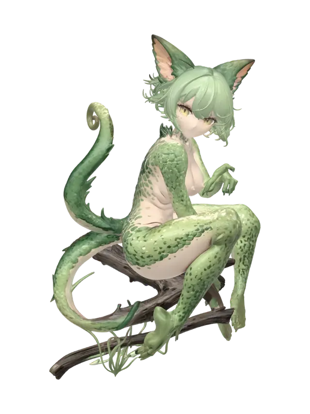 3D model for Emerald Sylph on a Branch