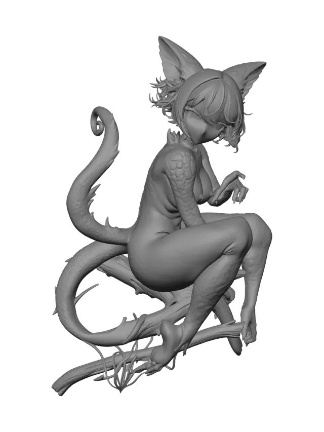 3D model for Emerald Sylph on a Branch