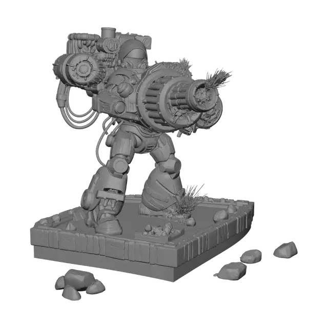 3D model for Crimson Gatling Titan