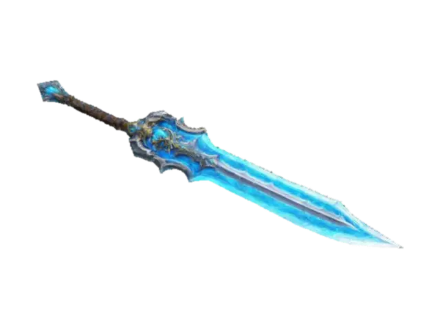 Great sword frost ice of world of warcraft style - Greatsword 3D model, vytvořený pomocí AI