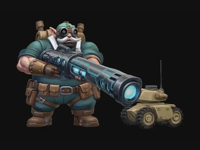3D model for Dwarven Gunner and the Sky Cannon
