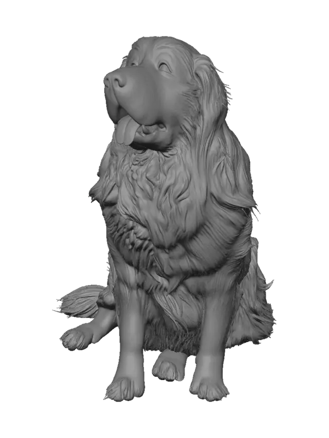 3D model for Joyful Saint Bernard