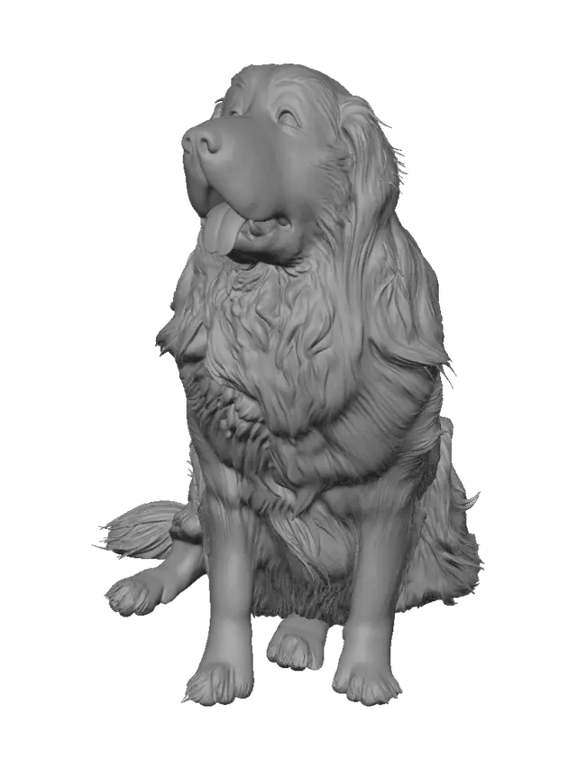 3D model for Joyful Saint Bernard