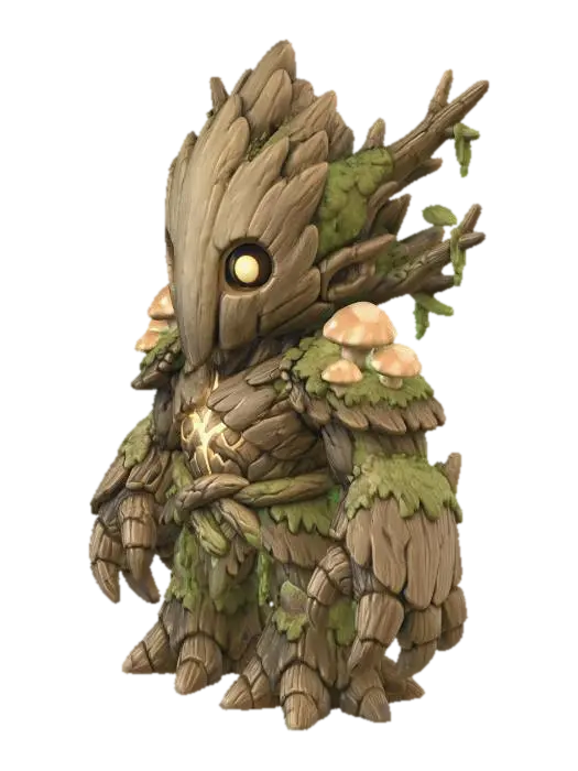 Grove Guardian 3D model, vytvořený pomocí AI