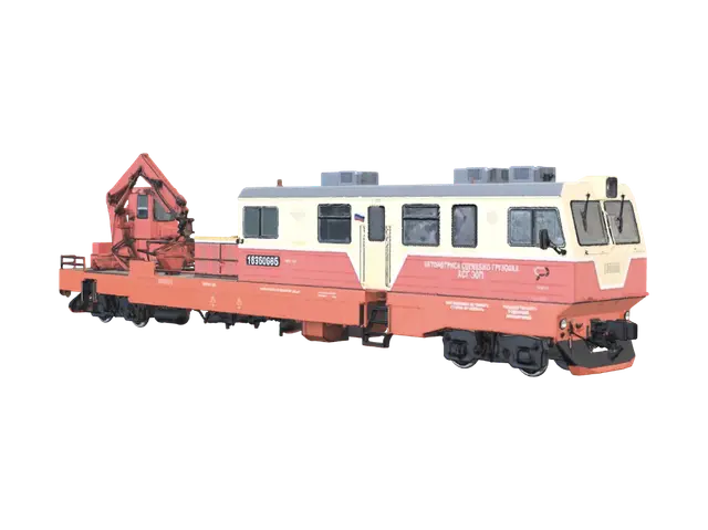 Rail Maintenance Crane Vehicle 3D model, vytvořený pomocí AI