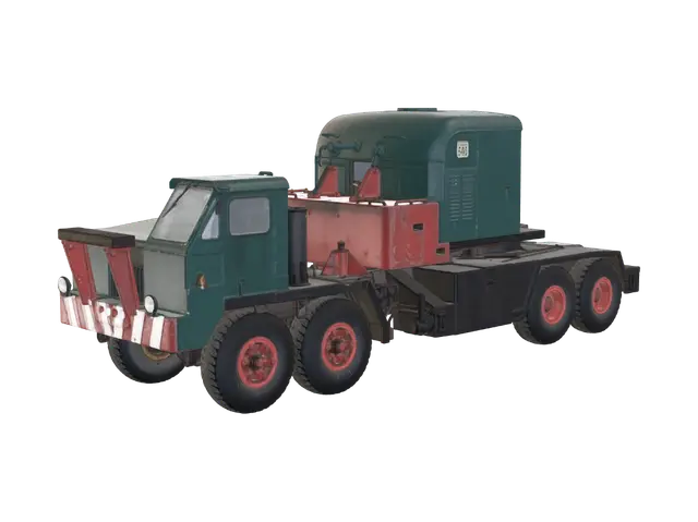 Vintage Heavy Hauler - Sideview 3D model, vytvořený pomocí AI