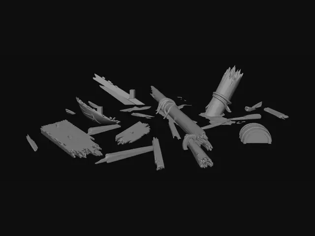 3D model for Sunken Timber Wreckage