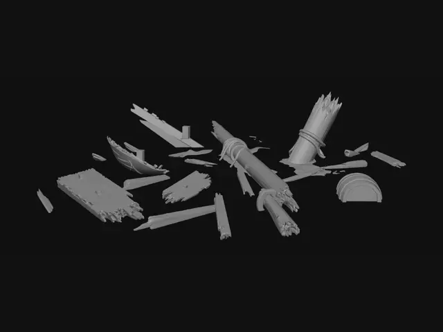3D model for Sunken Timber Wreckage