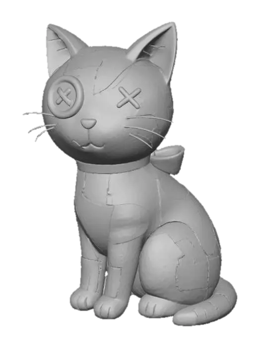 3D model for Patchy the Cat, #Halloween2025#