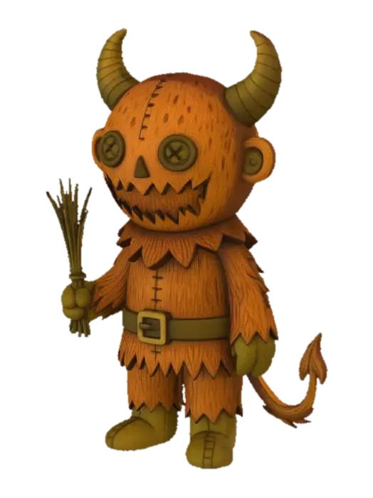 Stitchy Krampus, #Halloween2025# 3D model, vytvořený pomocí AI