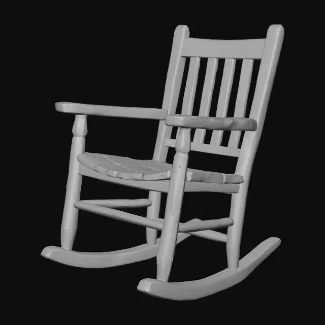 3D model for Old Rocking Chair, #Halloween2025#