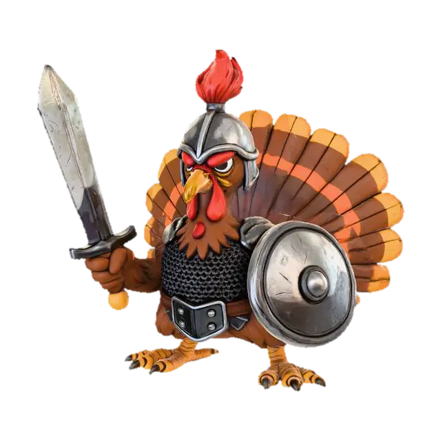 3D model for Warrior Turkey, #Thanksgiving#