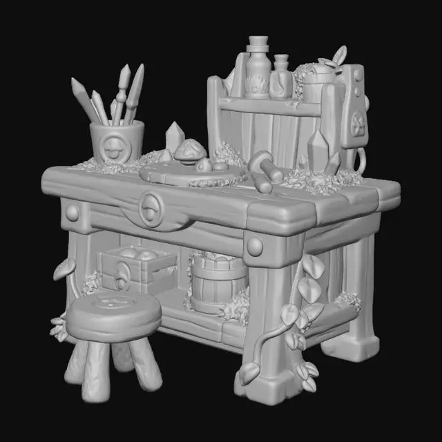 3D model for Enchanted Crystal Crafting Bench