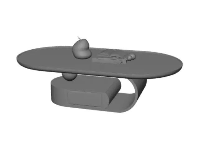3D model for Curved Harmony Coffee Table