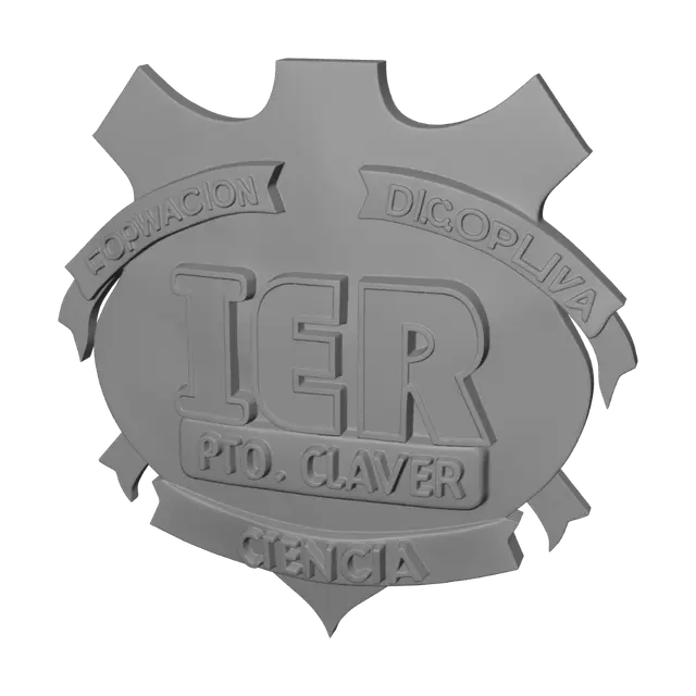 3D model for IER Pto. Claver Ciencia Badge