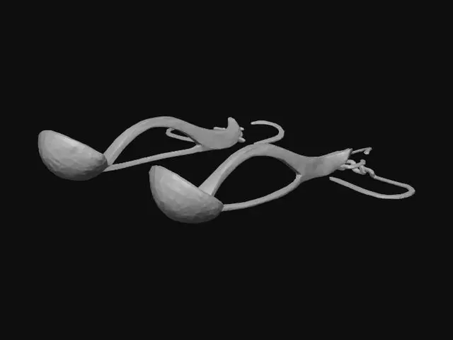 3D model for Silver Spoon Earrings