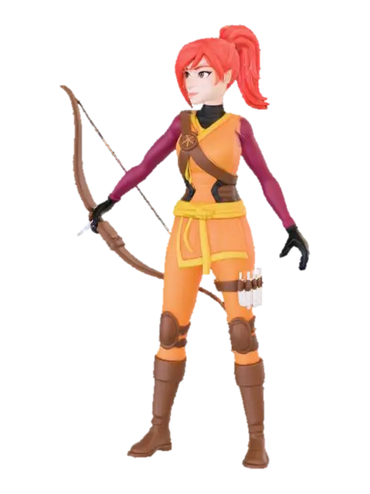 Archer Warrior - Ninjago 3D model, vytvořený pomocí AI