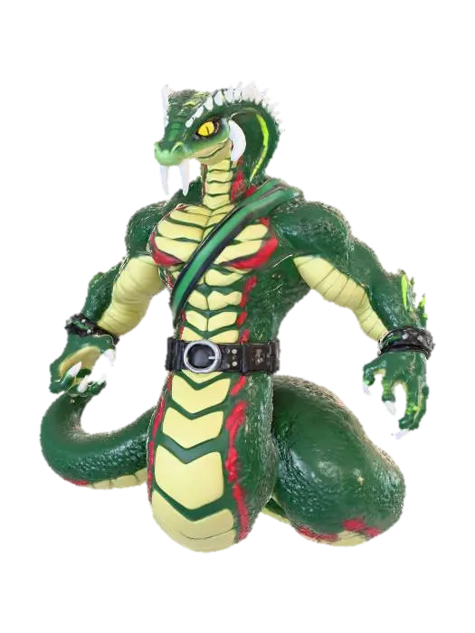 Serpent Warrior - Ninjago 3D model, vytvořený pomocí AI