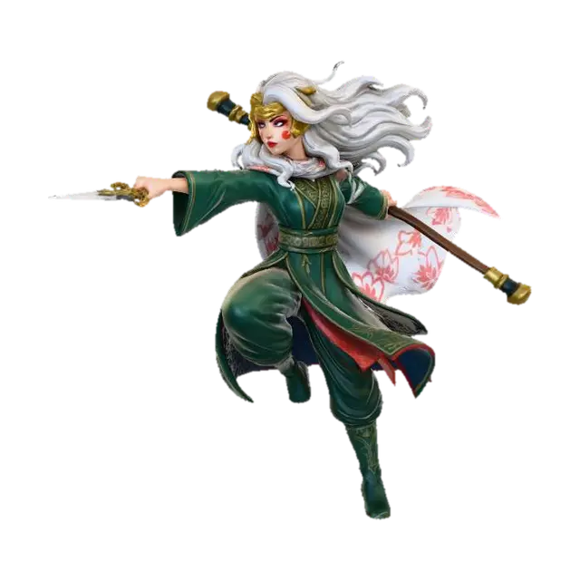 Warrior of the Winds - Ninjago 3D model, vytvořený pomocí AI